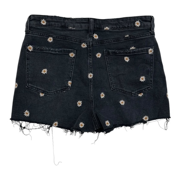 BP Black Denim Daisy Embroidered Jean Shorts Women’s 30 - Picture 6 of 6